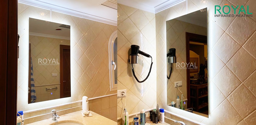 Far Infrared Mirror Heaters Repulsus to heat bathrooms in Spain and Portugal